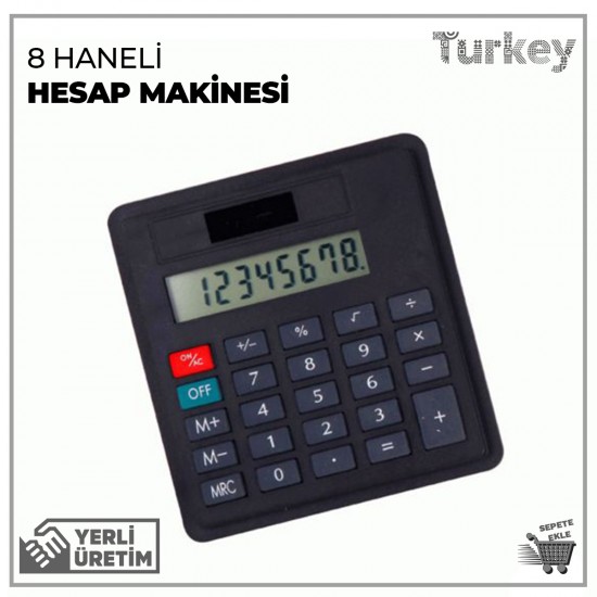 8 Haneli Hesap Makinesi